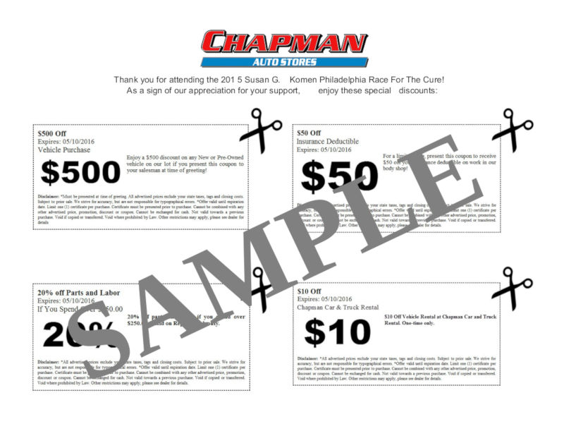 chapmankomencoupons A coupon page made for handing out at an event.